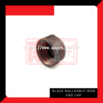 Black Malleable Iron End Cap