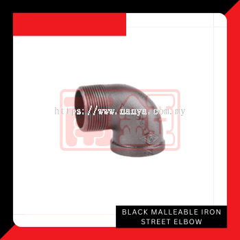 Black Malleable Iron Street Elbow