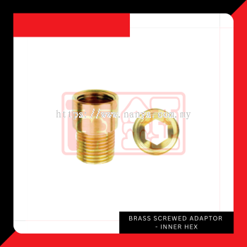 Brass Screwed Adaptor - Inner Hex