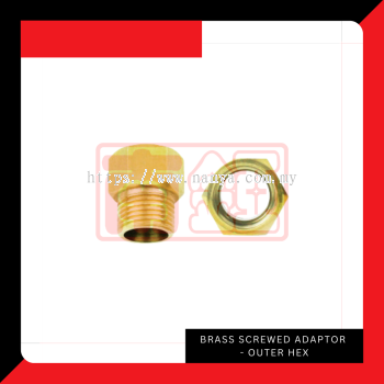 Brass Screwed Adaptor - Outer Hex