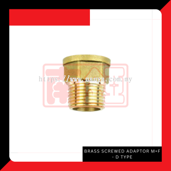 Brass Screwed Adaptor MF - D Type