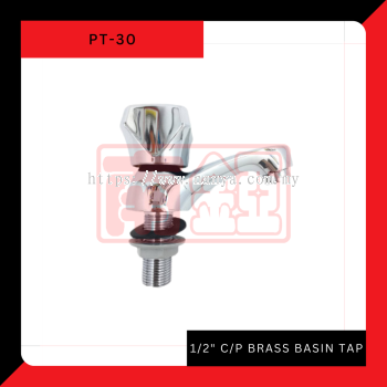 PT-30' CP Brass Basin Tap