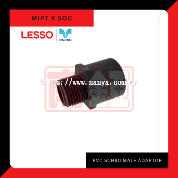 PVC SCH80 Male Adaptor (Mipt x Soc)