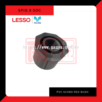 PVC SCH80 Red Bush (Spig x Soc)