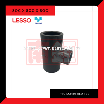 PVC SCH80 Red Tee  (Soc x Soc x Soc)