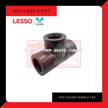 PVC SCH80 Red Tee (Soc x Soc x Fipt)