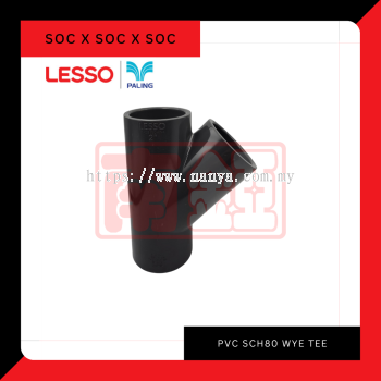 PVC SCH80 Wye Tee (Soc x Soc x Soc)