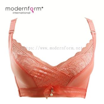 Modernform Women Side Support Boost Push Up Lace Bra Underwire Adjustable Bra A CUP (P0128)