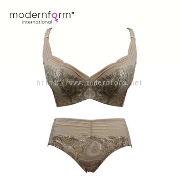 Modernform Emboidery Lace Push Up Bra Cup B with Panties Lace M145A (1173+2172)