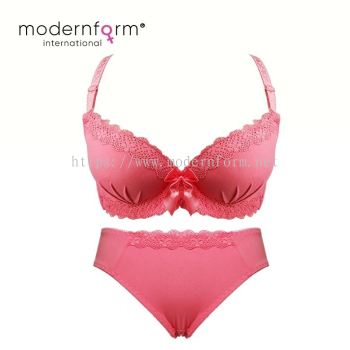 Modernform New Fashion Women Brassiere Set Underwire 3/4 Push Up Cup Lace (M204/0116)