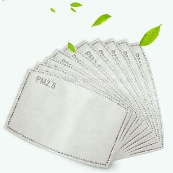 Modernform Activated Carbon PM 2.5 Mask Filters Insert 5 Layers Replacement Anti Haze Face Filter Paper