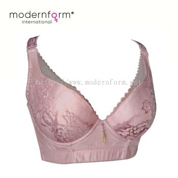 Modernform Hot Sale Women Sexy V Deep Bra Cup D with Emboidery Lace (P1183)