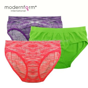 Modernform 3 in 1 Kids Girl Stripe Nylon Panties (M1088)