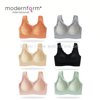 Medernform Lace Bra 2.0 Seamless Comfortable Gathering Sports Vest-style Bra Women's Underwear M2439