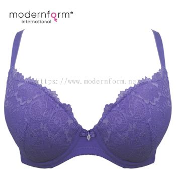 Modernform New Fashion Floral Lace Design Bra Push Up Wired Cup B (M216)