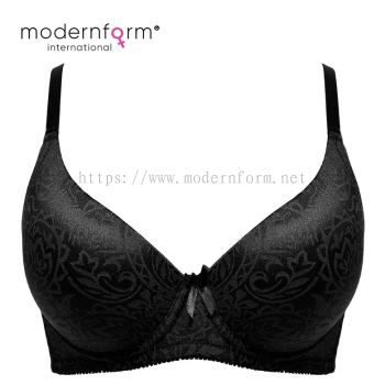 Modernform Floral Print  Design Fashion Slight Push Up Underwire Bra Cup B (M254)