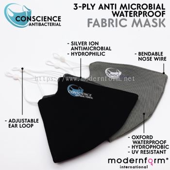 Modernform Face Mask Premium Conscience Brand Reusable & Washable 3 Layers Antibacterial Waterproof  Soft Fabric(P4266)