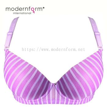 Modernform Women Fashion Stripe Wired Push Up Bra Cup B  (P1141)