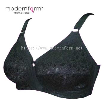 Moderform International Bra Cup C Wireless Solid Black Color Lace  M219