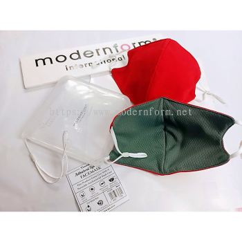 Modernform Antibacterial Hydrophobic Reusable and Washable 3 Layers Waterproof  Fabric Face Mask