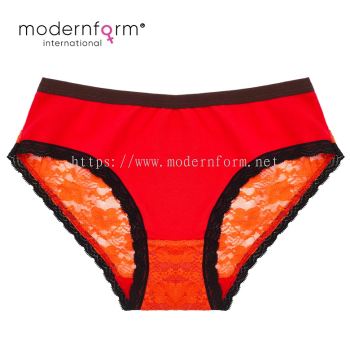 Modernform Panties Plain with Lace Flower Design Underwear 3pc/pack (M1069)