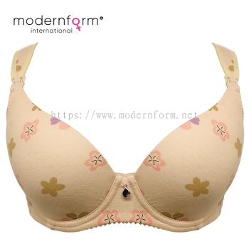 Modernform Maternity Bra Buckle Cup B with Floral Design Women Nursing Bra with Wired (P1188A)(7267)