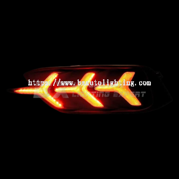 Honda Civic Fc / Tc / Tcp 16-21 - LED Rear Bumper Reflector (Lambo Design)