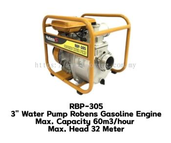 RBP-305 3" Water Pump Robens Gasoline Engine Max Capacity 60m3/hour Max Head 32 Meter