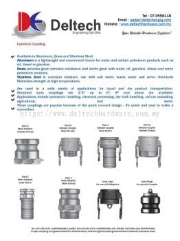 Camlock - Cam and Groove Coupling