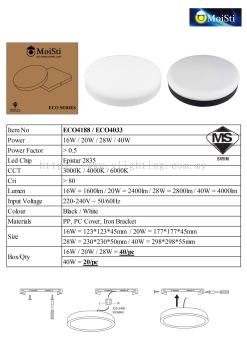 ECO4033 RD BK WH