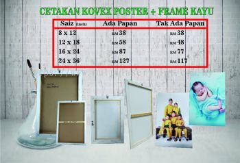 Kovex Poster c/w Wood Frame (8''x12'')