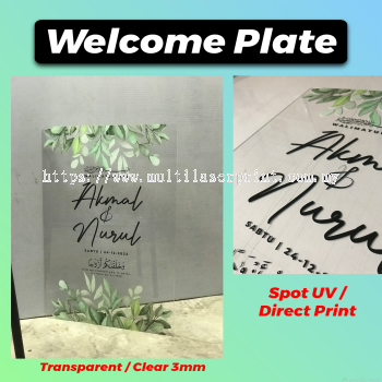 Event Welcome Board / Plate