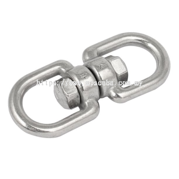 Stainless Steel SS304 Rotating Ring Double Ended Eye Swivel Shackle 3mm 5mm