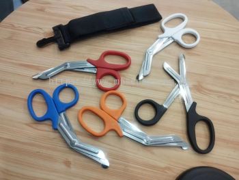 Stainless Steel Rescue Scissor with pouch for Diving