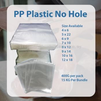 PP Plastic No Hole - Transparent
