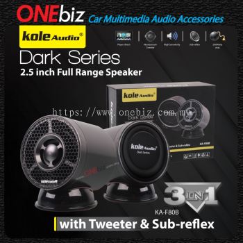 【Free USB Pendrive】Kole Audio Dark Series 2.5 inch Full Range Speaker  3in1 KA-F80B