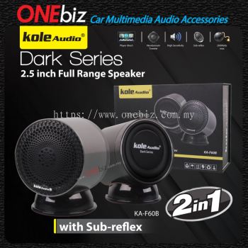 【Free USB Pendrive】Kole Audio Dark Series 2.5 inch Full Range Speaker  2in1 KA-F60B