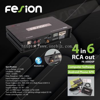 Free USB PendriveFesion DSP 4 in 6 RCA out - FE-500DSP