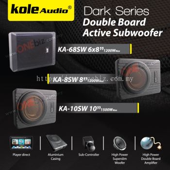 Kole Audio Dark Series Double Board Active Subwoofer - KA-68SW / KA-8SW / KA-10SW