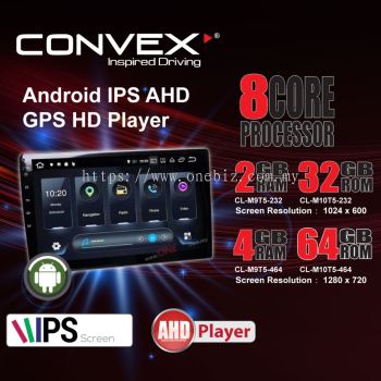 【Free AHD Camera】Convex Special Edition Android Big Screen IPS AHD GPS HD 1280x720p Player