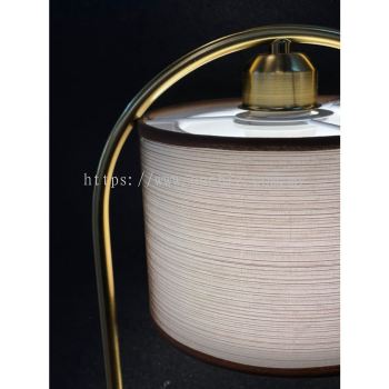 (READY STOCK) TABLE LAMP 075 NORDIC MODERN DESIGNER GOLD BROWN COVER