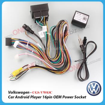 Volkswagen Passat (B8) 2017 Onwards - Car Android Player 16 PIN OEM Power Socket with Canbus - CGS-VW03C