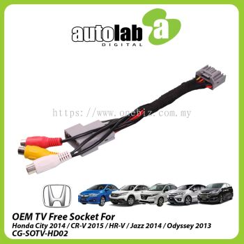 OEM Socket TV Free for Honda City 2014 / CR-V 2015 / HR-V / Jazz 2014 / Odyssey 2013 - CG-SOTV-HD02