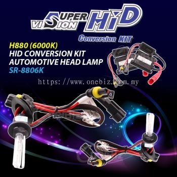 Super Vision HID Conversion Kit - H880 (6000K) HID Conversion Kit Automotive Head Lamp - SR-8806K