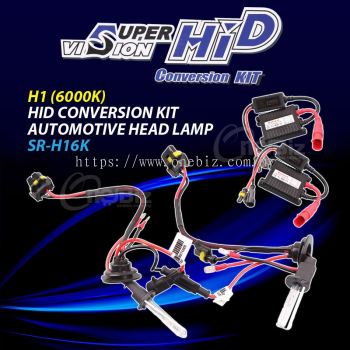 Super Vision HID Conversion Kit - H1 (6000K) HID Conversion Kit Automotive Head Lamp - SR-H16K