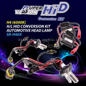 Super Vision HID Conversion Kit - H4 (6000K) H/L HID Conversion Kit Automotive Head Lamp - SR-H46K