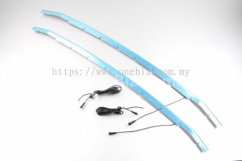 Front Grill-Toyota Alphard 12 Front Bumper Trim W LED Blue - TA-319-2