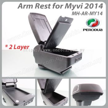 Perodua Myvi 2014 Arm Rest 2 Layer with 9 USB Extension slot - MH-AR-MY14