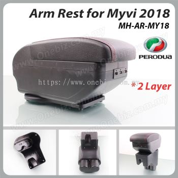 Perodua Myvi 2018 Arm Rest 2 Layer with 9 USB Extension slot - MH-AR-MY18