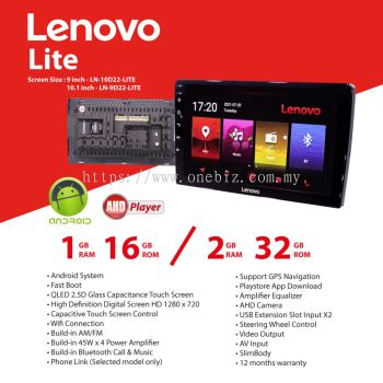 Lenovo Lite 1GB RAM + 16GB ROM  9 inch- LN-9D22-LITE / 10.1 inch- LN-10D22-LITE 